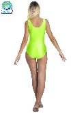 BODY SMANICATO LYCRA VERDE FLUO DONNA